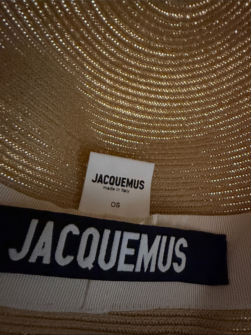 Jacquemus Tan Woven Bucket Hat with Logo - Picture 4 of 4